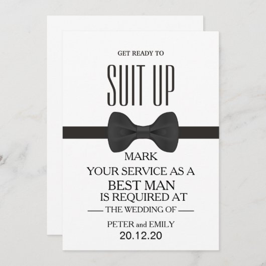 Ihr Service als Trauzeuge Einladung (Vorne/Hinten)