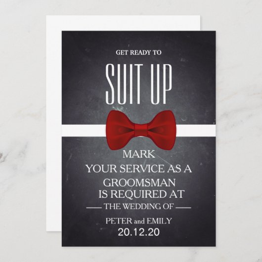 Ihr Service als Trauzeuge Einladung (Vorne/Hinten)