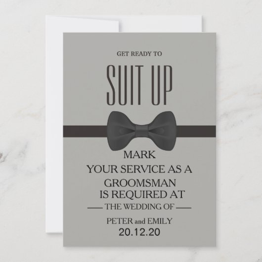 Ihr Service als Trauzeuge Einladung (Vorderseite)