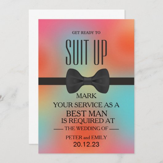 Ihr Service als Trauzeuge-Einladung Einladung (Vorne/Hinten)