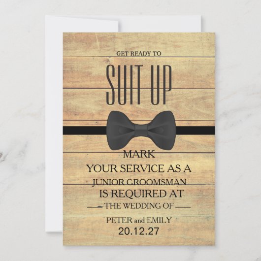 Ihr Service als Trauzeuge-Einladung Einladung (Vorderseite)