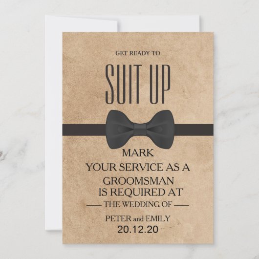 Ihr Service als Trauzeuge-Einladung Einladung (Vorderseite)