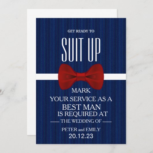 Ihr Service als Trauzeuge-Einladung Einladung (Vorne/Hinten)