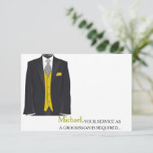 Ihr Service als Trauzeuge Personalisiert erforderl Einladung (Stehend Vorderseite)