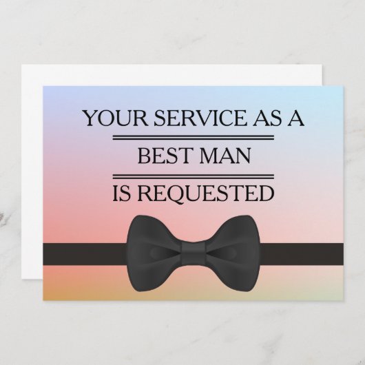 Ihr Service als Trauzeuge-Trauzeuge-Anfrage Einladung (Vorne/Hinten)