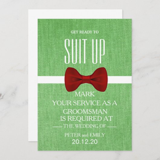 Ihr Service als Trauzeuge-Vorschlag Einladung (Vorne/Hinten)