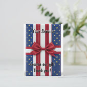 Ihr Service ist unser Geschenk Postkarte (Stehend Vorderseite)
