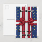 Ihr Service ist unser Geschenk Postkarte (Vorne/Hinten)