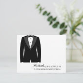 Ihr Service, wie ein Trauzeuge personalisiertes Einladung (Stehend Vorderseite)