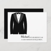 Ihr Service, wie ein Trauzeuge personalisiertes Einladung (Vorne/Hinten)