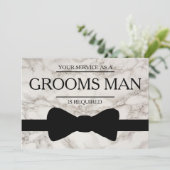 Ihr Service wird als Bestman Marble zurück angefor Einladung (Stehend Vorderseite)