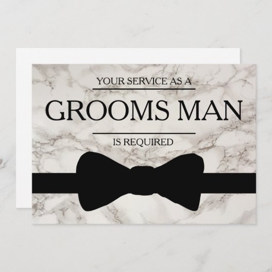 Ihr Service wird als Bestman Marble zurück angefor Einladung (Vorne/Hinten)