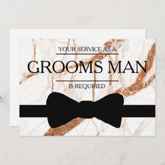 Ihr Service wird als Bestman Marble zurück angefor Einladung (Vorne/Hinten)