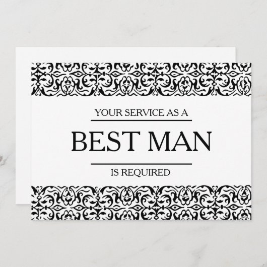 Ihr Service wird als Trauzeuge Trauzeuge angeforde Einladung (Vorne/Hinten)