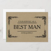 Ihr Service wird als Trauzeuge-Trauzeuge angeforde Einladung (Vorne/Hinten)