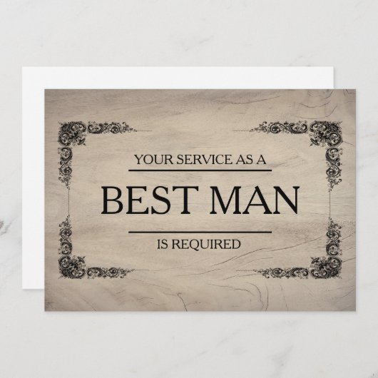 Ihr Service wird als Trauzeuge Trauzeuge angeforde Einladung (Vorne/Hinten)