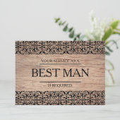 Ihr Service wird als Trauzeuge Trauzeuge angeforde Einladung (Stehend Vorderseite)