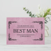 Ihr Service wird als Trauzeuge Trauzeuge angeforde Einladung (Stehend Vorderseite)