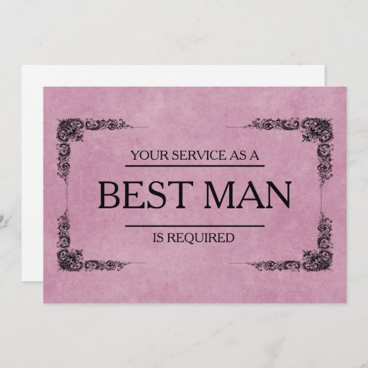 Ihr Service wird als Trauzeuge Trauzeuge angeforde Einladung (Vorne/Hinten)