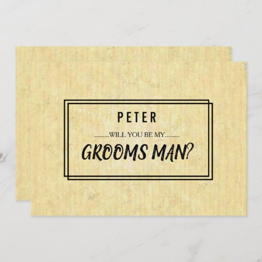 Ihr Service wird als Trauzeuge-Trauzeuge in Einladung (Vorne/Hinten)