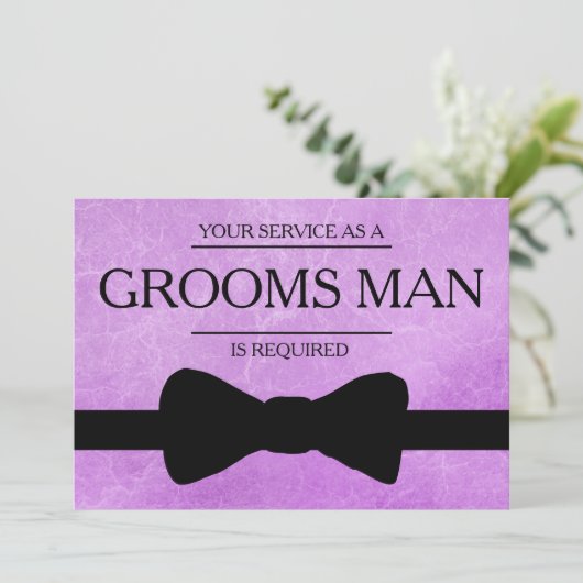 Ihr Service wird als Trauzeuge-Trauzeuge in Einladung (Stehend Vorderseite)