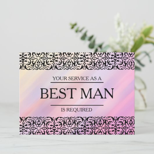 Ihr Service wird als Trauzeuge-Trauzeuge in Einladung (Stehend Vorderseite)