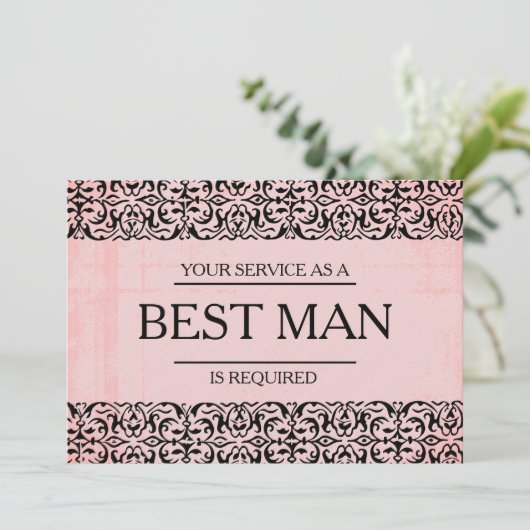 Ihr Service wird als Trauzeuge-Trauzeuge in Einladung (Stehend Vorderseite)