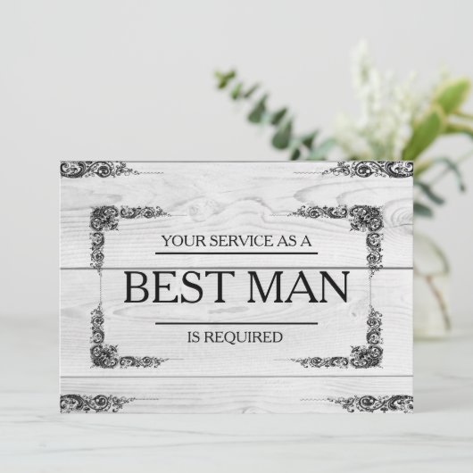 Ihr Service wird als Trauzeuge-Trauzeuge in Einladung (Stehend Vorderseite)