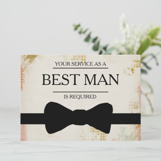 Ihr Service wird als Trauzeuge-Trauzeuge in Einladung (Stehend Vorderseite)