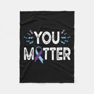 Ihr Shirt zur Suizidprävention Lila Fleecedecke