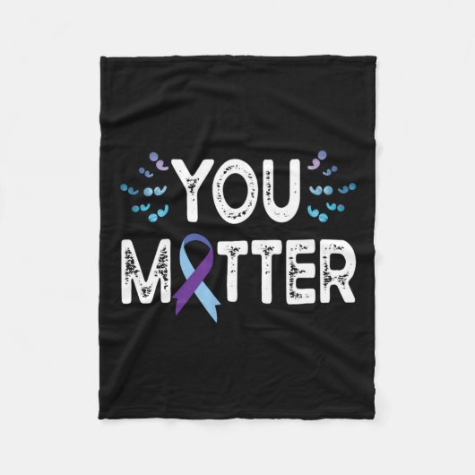 Ihr Shirt zur Suizidprävention Lila Fleecedecke (Vorderseite)