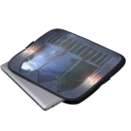 Ihr silberer Mantellabriss Laptopschutzhülle (Vorne Knopf)