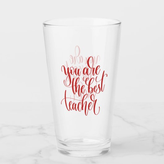 Ihr sind der beste Lehrer Glas (Vorderseite)