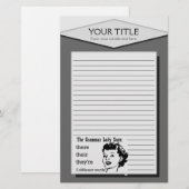 Ihr sind sie dort gezeichnetes Briefpapier (Vorne/Hinten)