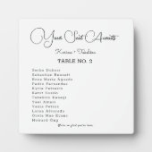 Ihr Sitzplatz wartet auf Hochzeitstisch mit Easel Fotoplatte (Vorderseite)