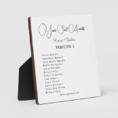 Ihr Sitzplatz wartet auf Hochzeitstisch mit Easel Fotoplatte (Vorderseite)