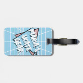 Ihr Skate Gear Pastel Blue Cartoon Rollerskate Gepäckanhänger (Rückseite horizontal)