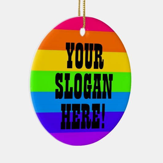 IHR SLOGAN HIER! KERAMIK ORNAMENT (Rechts)