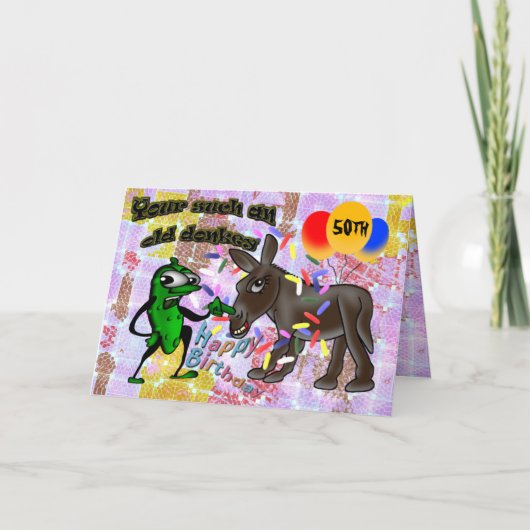 Ihr so alter Esel - Happy Birthday Karte (Vorderseite)