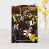 Ihr Sohn verlässt ein Loch in unseren Herzen, Karte (Gelbe Blume)