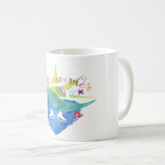 Ihr Sommer meine Sommer-Zahl Skate-Entwurf Kaffeetasse (VorderseiteRechts)