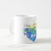 Ihr Sommer meine Sommer-Zahl Skate-Entwurf Kaffeetasse (Vorderseite Links)