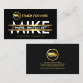 Ihr Sondername Gold LKW Leinen Visitenkarte (Vorne/Hinten)