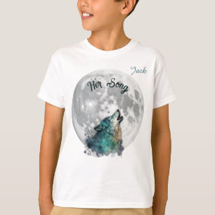 "Ihr Song" Wolf und Moon Boy's Custom T-Shirt