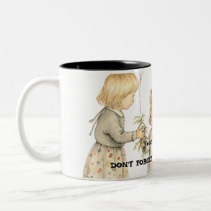 Ihr Soul für Ihr Kind - Vintage Illustration Zweifarbige Tasse