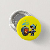 Ihr Soul Niedlich Robot Holding Heart gerettet - F Button (Vorne & Hinten)