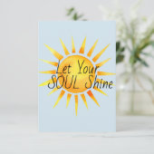 Ihr Soul Shine Inspiration gelassen Karte (Stehend Vorderseite)