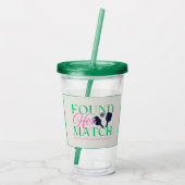 Ihr Spiel gefunden - Fun Pickleball Inspiriert Bri Acryltrinkbecher (Rückseite)