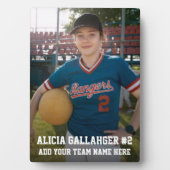 Ihr sportliches Foto | Personalisiert Plaque Fotoplatte (Vorderseite)