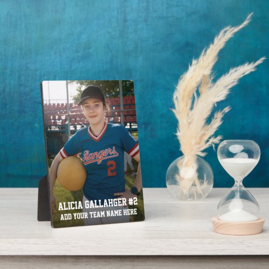 Ihr sportliches Foto | Personalisiert Plaque Fotoplatte (Seite)